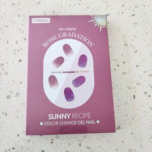 Sunny Gel Nail Sticker Set 2-pack Rose Gradation and 2-pack Cherry Blossom (NEW)